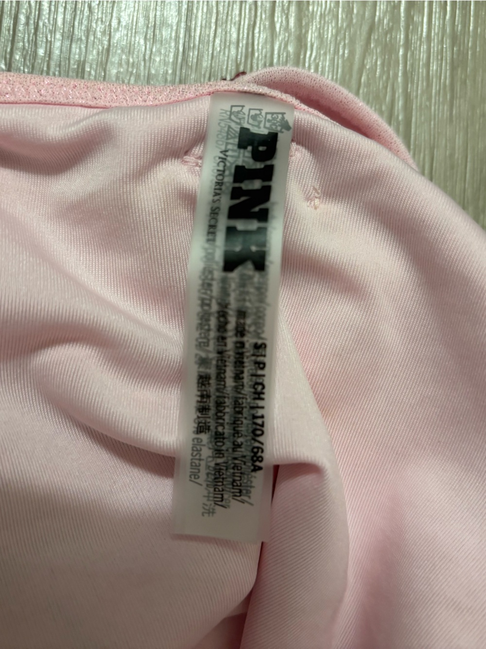 Legally blonde PINK Victoria's Secret Pink Sequin Triangle Bikini - Picture 3 of 3